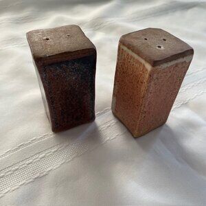 Vintage Salt & Pepper Shakers Art Pottery 3.5" North Carolina Potter